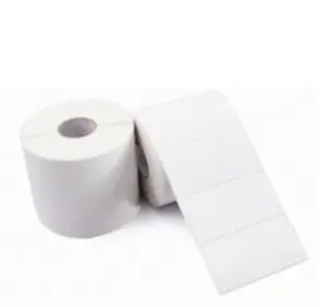 China Laagste Prijs Hoge Kwaliteit Blanco Koperplaat Etiket Papier 90*50Mm Zelfklevende Etiket Sticker Voor Bedrijf Of Supermarkt