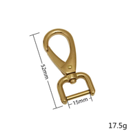 Mousqueton pivotant en laiton massif durable avec vis de fixation pour sac à main/sac à bandoulière, idéal pour le bricolage et la rechange