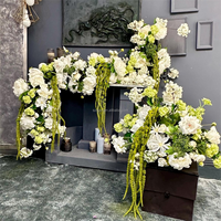 Ensemble de boules et guirlandes de fleurs artificielles pour mariage, pivoine, rose, hortensia, arrangement floral pour la décoration de table de réception