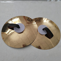14 Inch Marching Hand Cymbals Pair, Brass Alloy Percussion Hand Cymbals for Beginner & Professional Drum Players, Band Stage