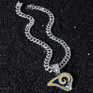 2026 New Hot Selling Personalized Animal Ram <b>Head</b> Pendant Necklace Hiphop <b>Style</b> Alloy Rhinestone Men's Necklace Fashion Jewelry - Product Image 3
