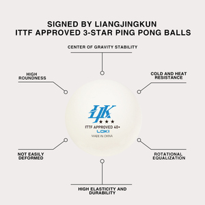 Palline da Ping Pong Liang Jingkun Approvate ITTF, Standard Ufficiale 3 Stelle, da Produttore Professionale per Competizioni <span class=keywords><strong>Sportive</strong></span> - Product Image 2