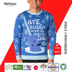 เสื้อสเวตเตอร์แบบสวมศีรษะถักด้วยผ้าแจ็คการ์ดสำหรับผู้ชายเสื้อสเวตเตอร์ผ้าแจ็คการ์ดขนาดพลัสไซส์ระบายอากาศได้ดี - Product Image 3