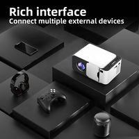 Proyector de TV Inteligente LCD HD 720P LED, Cine en Casa, Películas, Videojuegos, Reuniones, Pantalla Inalámbrica 3D, Proyector Digital con Función de Duplicación de Pantalla