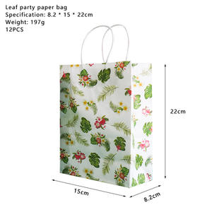 Nouvelle décoration de fête hawaïenne Turtleback feuille papier assiette tasse tissu sac feuille été thème - Product Image 6