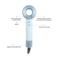 Sèche-cheveux professionnel LIDOW léger et rapide avec moteur DC 1300W, 2 vitesses, 3 températures, concentrateur
