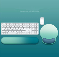 Repose-poignet et tapis de souris ergonomique en mousse à mémoire de forme, couleur dégradée personnalisée avec ensemble de Support de poignet