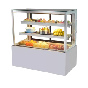 Congélateur réfrigérateur vitrine <span class=keywords><strong>rétro</strong></span> <span class=keywords><strong>noir</strong></span> en verre commercial pour gâteaux, aliments croustillants - Product Image 5
