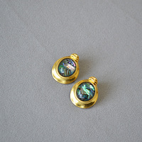 Boucles d'oreilles clous irrégulières en cuivre plaqué or style vintage, vente en gros d'usine, cadeaux pour femmes