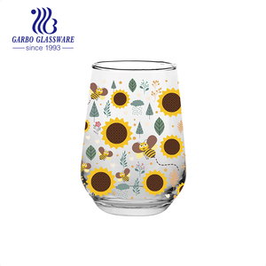 340มิลลิลิตรการออกแบบการพิมพ์ Stemless ไวน์สุขสันต์วันคริสต์มาสมือทาสีแก้วไวน์ - Product Image 4
