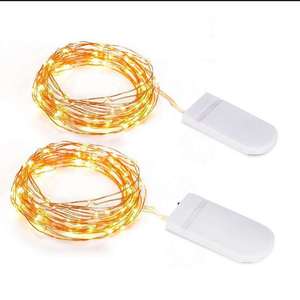 ไฟสายทองแดง LED ยี่ห้อ <span class=keywords><strong>YUNAN</strong></span> มาตรฐาน IP44 แสงสีขาวอบอุ่น 2700K ความยาว 2 เมตร ใช้แบตเตอรี่แบบกระดุม Ra80 สำหรับตกแต่งภายในและภายนอกอาคาร เหมาะสำหรับเทศกาลคริสต์มาส - Product Image 6