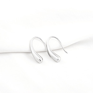 Drop Earrings Teardrop Shape <b>Titanium</b> Steel Minimalist Geometric Women's Fashion Jewelry - Product Image 3