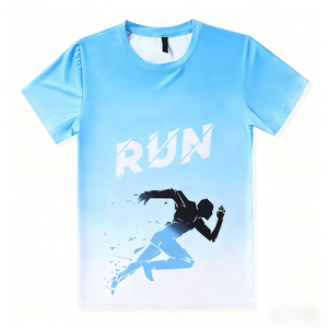 Factory Direct Quick Dry Crew Neck Running T Shirt Sublimation Transfer Print <b>Sports</b> <b>Short</b> Sleeve Bulk Customization - Product Image 4