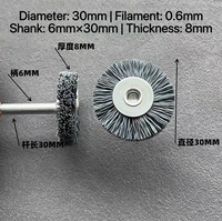 Brosse industrielle en carbure de silicium (SiC) de type T pour perceuse, brosse tubulaire pour débavurage et nettoyage de trous intérieurs, élimination de la rouille, taille personnalisée