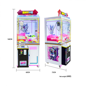 Münzbetriebene englische Metall-Puppenmaschine für Kinder, 1 Jahr Garantie, Mini-Gewinnspiel, Greifautomat mit Blinklicht, Direktverkauf ab Werk - Product Image 2