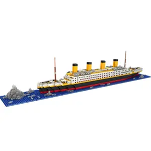 2022 vente chaude pas cher enfants populaire Titanic modèle jouet bloc de construction blocs jouets briques