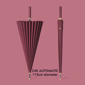 Paraguas de Golf de Alta Calidad con Diseño de Lujo, Apertura Manual, Varilla de Metal, Protección UV, 24 Varillas de Fibra de Vidrio, Logotipo Personalizado - Product Image 3