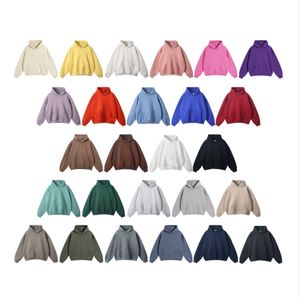 2025 Otoño Invierno marca de moda chaqueta informal para <span class=keywords><strong>hombre</strong></span> de alta calidad personalizada suelta de gran tamaño con capucha gruesa felpa Lisa teñida - Product Image 2