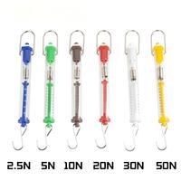 Dynamomètre à ressort en plastique pour l'enseignement de la physique scolaire, 6 pièces en 1 ensemble, forcemètre tubulaire de type Newton