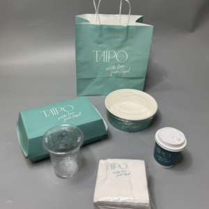 Envase de comida de papel Kraft con impresión de logotipo personalizado Envase de comida biodegradable de 12oz para uso artesanal de ensalada Capa de PE impresa - Product Image 2