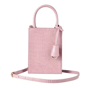 Luxus Design kunden spezifische Marke Großhandel Krokodil Muster Leder Einkaufstaschen Dekoration Charme Trendy Tier Handtaschen für Frauen