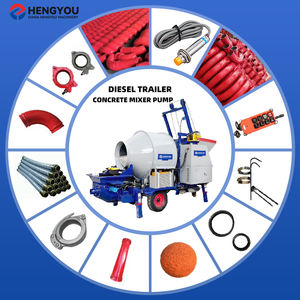 Minibomba Mezcladora de Hormigón Diésel/Eléctrica de Venta Caliente con Alcance Vertical de 90m y Productividad de 30m³/h - Product Image 4