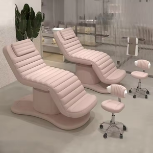Modern Pink Beauty Bed for Spa Salon and Workshop Synthetic Leather Facial Massage Table - Product Image 1