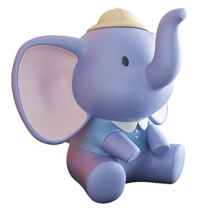 Cute Baby Elephant Resin Ornament Blue White Home Decoration Desk Craft Gift Artistic Animal Shape - Product Image 5