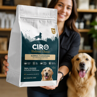 Sac d'emballage pour aliments pour chiens, personnalisé en usine, en matériaux écologiques certifiés, pochette artistique avec fermeture éclair pour aliments sans céréales pour chiots