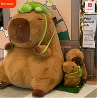 Sac à dos Capybara en fourrure de lapin, surdimensionné, en peluche, Capybara Uglious, poupée créative, rembourrage en coton PP, 100-150 cm