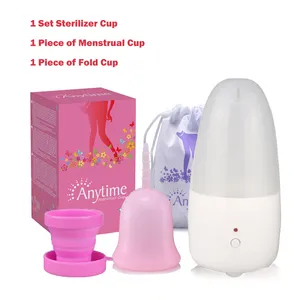 Esterilizador de Copas Menstruales Lady Care, 100% Silicona Médica, Funciona con Batería, Esterilizador a Vapor, Tamaños Pequeño/Grande, Empaque Personalizado - Product Image 2