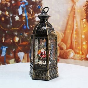 โคมไฟน้ำ LED สีขาวอบอุ่นแบบใหม่ พร้อมลูกโลกหิมะแก้วและซานต้าข้างใน สำหรับตกแต่งคริสต์มาส - Product Image 2