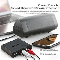 Adaptateur Récepteur Sans Fil BT5.3, Sortie Audio Mobile AUX RCA, Amplificateur Audio Rétro, Lecteur USB - Composants Électroniques