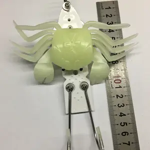Umpan pancing laut kustom umpan pancing plastik 3D kepiting lembut tampilan plastik umpan pancing buatan Makanan Laut