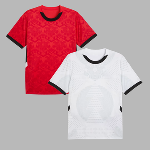 Футбольная форма Египта 2526: силиконовый 3D-логотип на заказ, вышивка, крой и пошив для футбольных костюмов (Трезегет, Мохамед) - Product Image 1