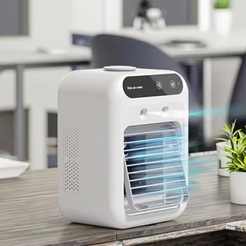 Best Selling Portable Mini Air Cooler White ABS 25 DC Wireless Rechargeable Touch Screen Tabletop Air Conditioner Outdoor Hotels