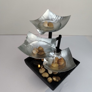 Fonte de Mesa Automática Moderna de 3 Níveis com Lâmpada, Relaxamento Interno, Interruptor de Energia, Bacia Extra Profunda, Sombrinha de Metal, Fonte Elétrica - Product Image 6