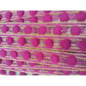 Dentelles décoratives brodées à la main avec pompons pour vêtements, robes, rideaux, avec des franges et des garnitures en tissu - Product Image 1