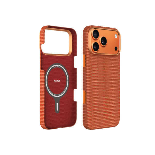 KZDOO for iPhone 17 Pro Max True Aramid Carbon Fiber Magnetic Wireless Charging Phone case 16plus Business Phone case