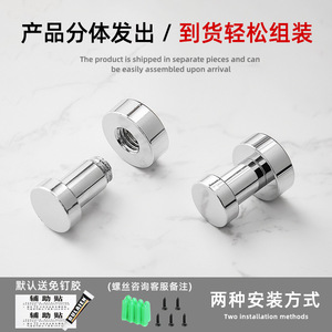 Tope de puerta de aleación de aluminio con gancho único, montaje en pared, capacidad de carga de 10 kg, instalación adhesiva para protección de puertas - Product Image 4
