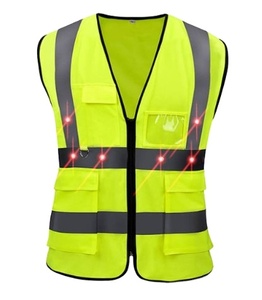 Venta Directa de Fábrica, Chaleco Reflectante LED de Seguridad con Bolsillo - Product Image 1