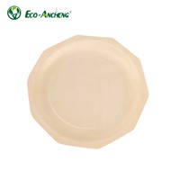 Assiettes en bois irrégulières créatives en gros, fourniture directe usine, vaisselle de camping jetable écologique, emballage OEM et personnalisé pour marque