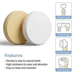 Disco de PEEK Amarillo Natural de 98 mm para Sistema Dental CAD CAM, Bloque de Fresado para Implantes, Prótesis <span class=keywords><strong>Fija</strong></span> - Product Image 2