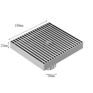 Desagüe de piso de acero moderno de 6 pulgadas Calidad <span class=keywords><strong>superior</strong></span> 10x10cm Desagüe de piso de ducha cuadrado Trampa de piso con colador extraíble - Product Image 4