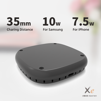 Chargeur sans fil dissimulé sous la table 10W, distance de charge de 40 mm |   OEM ODM pour tables à thé et meubles