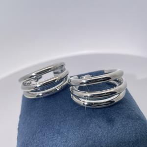 Pendientes de Aro Tianyu Gems, Diseño Simple y Clásico de Tres Capas en Forma de Jaula con Diseño Geométrico, Latón Chapado en Oro, Sin Piedras Preciosas - Product Image 6