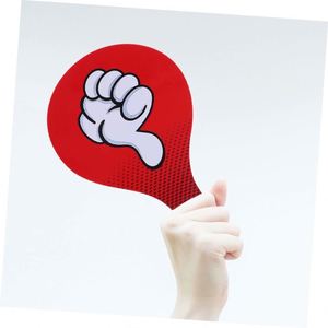2pcs Eco-friendly Customizable KT Board Thumb Paddles Portable Classroom Judging Board for Voting Handheld <b>Teacher</b> Advertising - Product Image 2