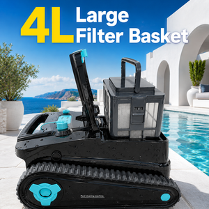 Robot <span class=keywords><strong>per</strong></span> Pulizia Piscine con Cingoli e Forte Potenza di Aspirazione, Batteria da 5200mAh, 4 Modalità di Pulizia e Funzione di Arrampicata sui Pareti - Product Image 4