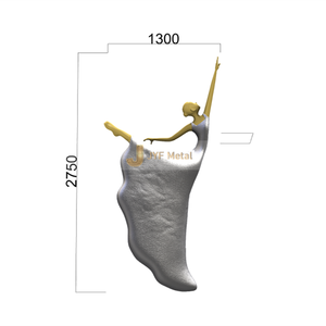 Estatuas humanas para exteriores de Arte de metal grande de acero inoxidable V86 316, esculturas de jardín de acero inoxidable 3D a la venta - Product Image 4