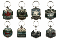 Souvenir Métallique Personnalisé OEM Usine en Alliage de Zinc Émaillé, Motif Sites Touristiques du Canada (Toronto, Vancouver, Montréal, Québec) – Durable et Gaufré